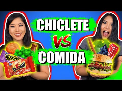 CHICLETE VS COMIDA !! | Blog das irmãs