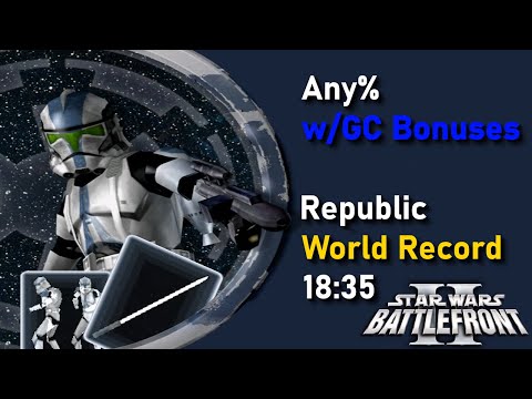 [WR] Star Wars Battlefront II (2005) Speedrun - Any% w/Galactic Conquest Bonuses - Republic in 18:35