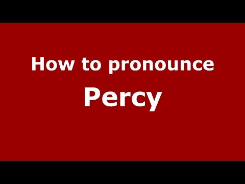 How to pronounce Percy