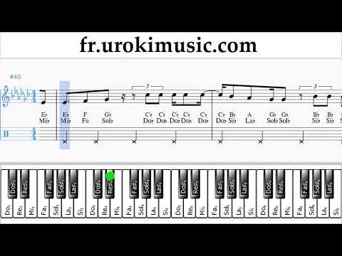 Cours de Piano (main droite) Vaina Loca - Ozuna x Manuel Turizo Tuto Partitions um-ih829