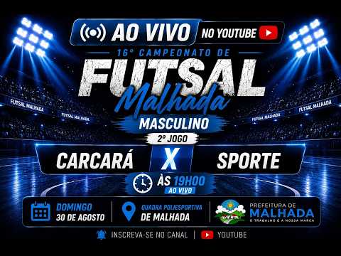 🔵 AO VIVO | Carcará x Sporte | Futsal Masculino | Campeonato de Malhada