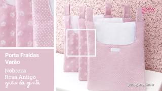 Porta Fraldas Varão Nobreza Rosa Antigo | Ref: 61200