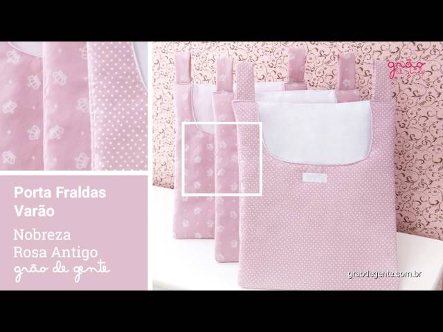 Porta Fraldas Varão Nobreza Rosa Antigo | Ref: 61200