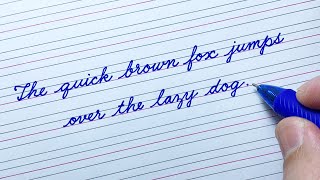 How to write in cursive | Cursive writing | Cursive handwriting practice | The quick brown fox jumps
