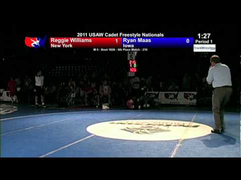 Cadet Freestyle 5th 215 - Reggie Williams (NY) vs. Ryan Maas (IA)