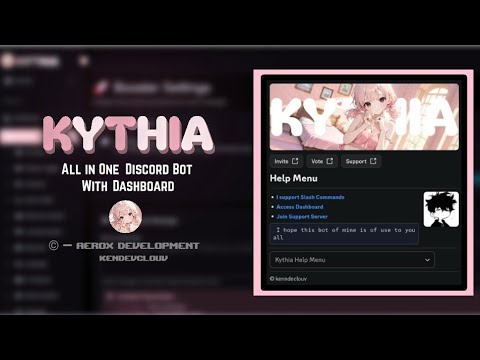 Kythia All In One Components V2 Discord Bot With Dashboard | Free Source Code + Setup Guide