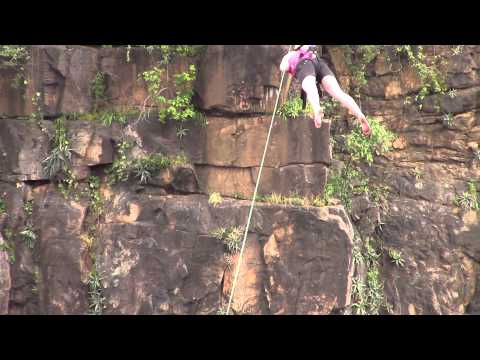 Melissa Baker/ Seguin Jumps off a cliff