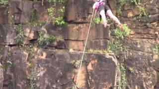 Melissa Baker/ Seguin Jumps off a cliff