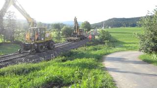 preview picture of video 'Gleisbauarbeiten Bahnstrecke  Cham - Waldmünchen'