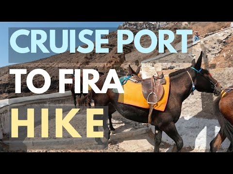 Santorini CRUISE PORT to FIRA (THROUGH STAIRS)