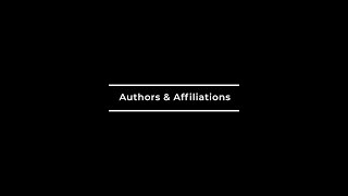 How to add Authors and Affiliations? - Typeset
