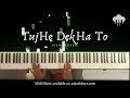 Tujhe Dekha To Piano Cover Kumar Sanu Aakash Desai