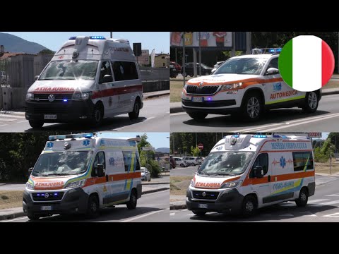 Diverse ambulanze in sirena a Lucca // Ambulances responding in Lucca
