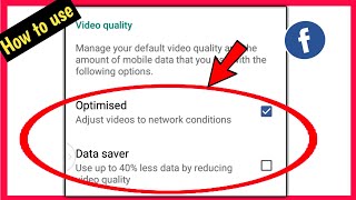 how to use video quality setting in facebook / @Te