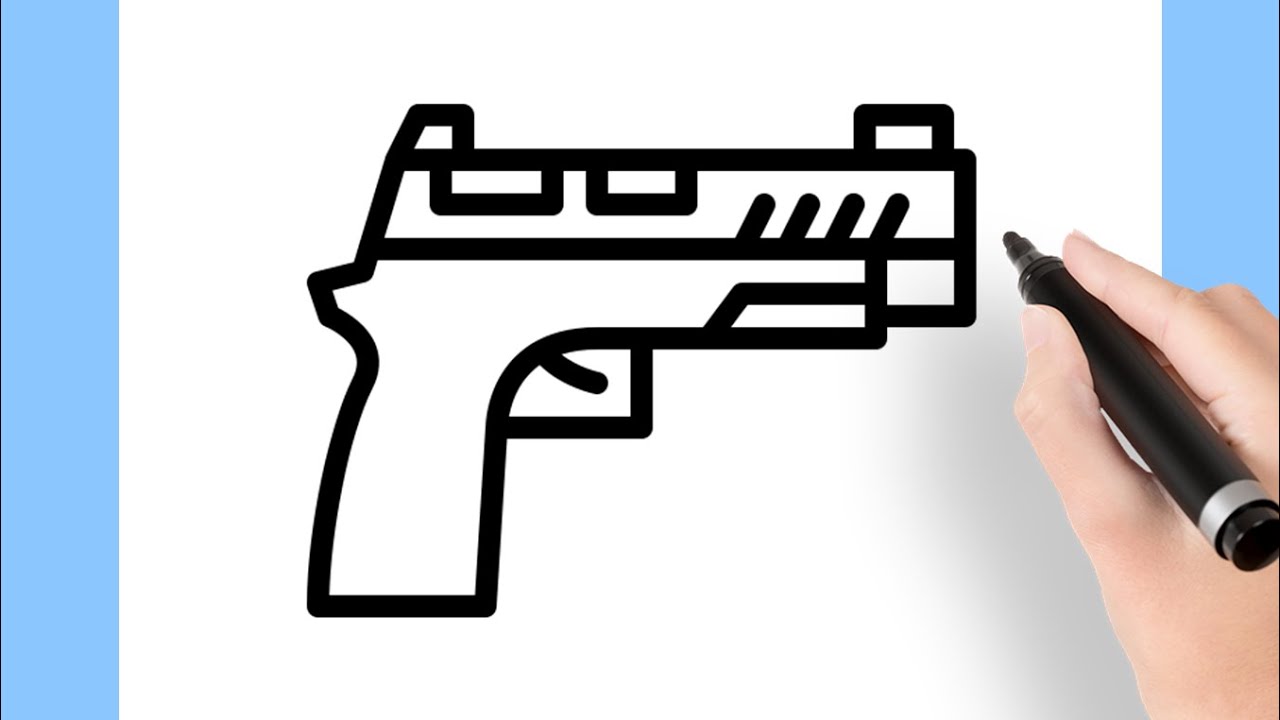 COMO DESENHAR UMA PISTOLA