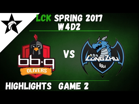 BBQ vs LZ Highlights Game 2 LCK Spring W4D2 2017 BBQ Olivers vs Longzhu