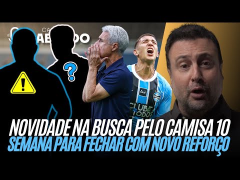 Novidade sobre a busca do meia | Semana para fechar com volante | Dia e horário de Grêmio x NH