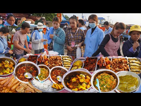 Amazing street food tour, Cambodian routine food, massive food tour