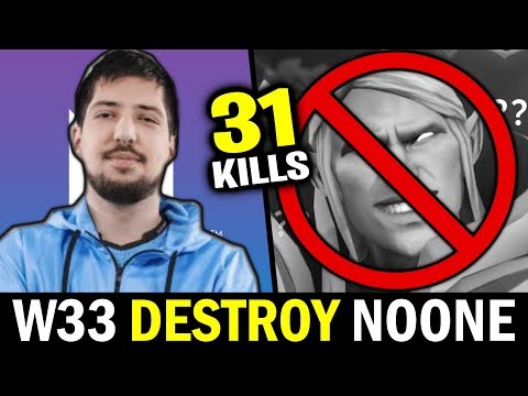 W33 mid destroy NOONE Invoker with his Signature Hero Dota 2