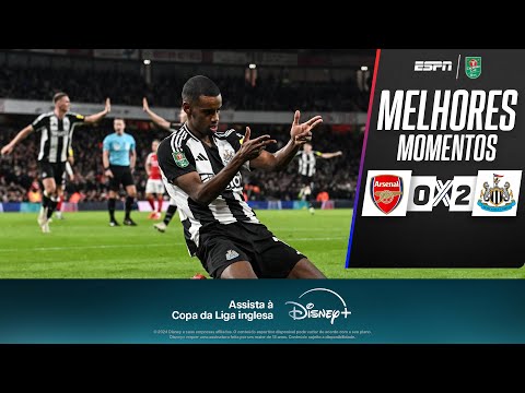 Gols e lances de Newcastle United x Arsenal