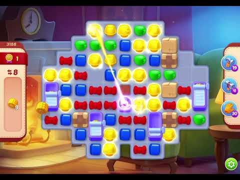 HomeScapes Level 3188 no boosters (17 moves)