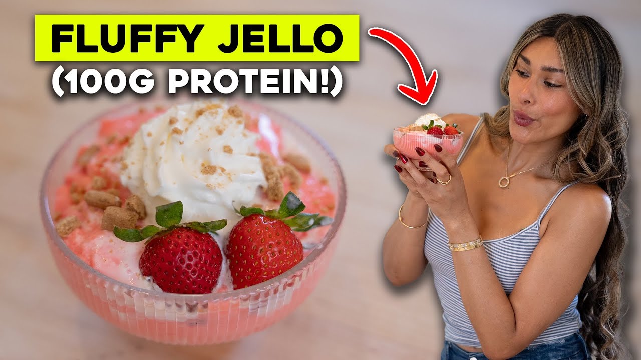 Zero Sugar 3 Ingredient Fluffy Cheesecake Jello! 