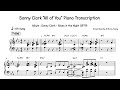 Sonny Clark "All of You" Piano Transcription