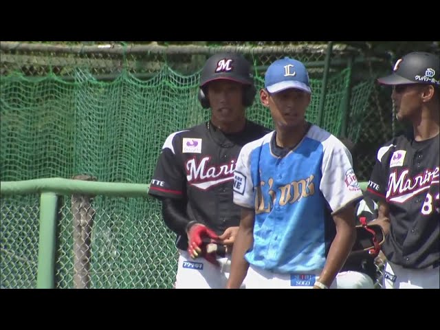 【ファーム】2アウトからの3連打!! マリーンズ・加藤のタイムリーで追加点!! 2019/7/28 L-M(ファーム)
