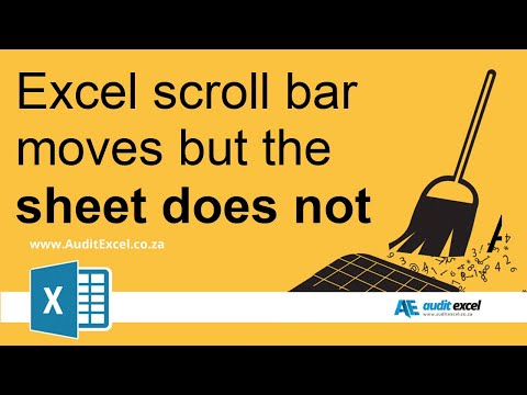 Excel scroll bar moves but sheet does not