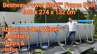Abbau vor Winter: Anleitung & Tipps, Bestway Power Steel™ Frame Pool - 640 x 274 x 132cm Pool