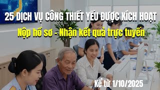 Chấm dứt nộp hồ sơ giấy: 25 dịch vụ công thiết yếu bắt buộc thực hiện trực tuyến từ 01/10