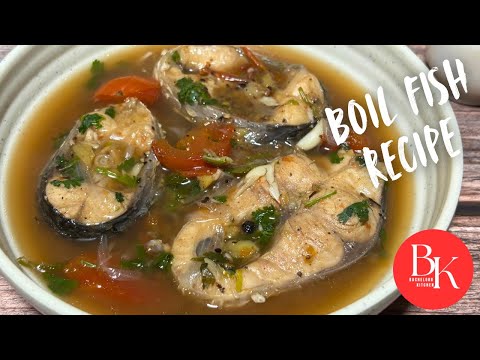 Healthy Boil Fish Recipe || Boiled Fish Recipe For Diet || Boil Fish Recipe 