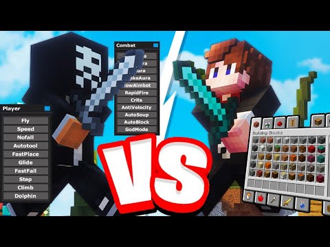 Ho Trovato Un HACKER Con La CREATIVA Nelle Bedwars di Minecraft