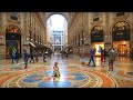 MILAN Piazza DUOMO & Vittorio Emanuele II GALLERY [Italy] walking tour 4k