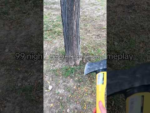 99 NIGHTS IN THE FOREST IRL😱 #shorts #roblox #99nightintheforest