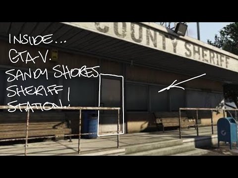 GTA V HIDDEN INTERIOR - How To Enter Sandy Shores Sheriff's Station PS3 360 only