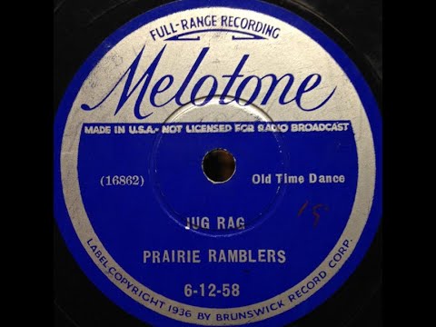 Prairie Ramblers "Jug Rag" (1935) aka Blue Ridge Ramblers "hillbilly" band, Charles Hurt on mandolin