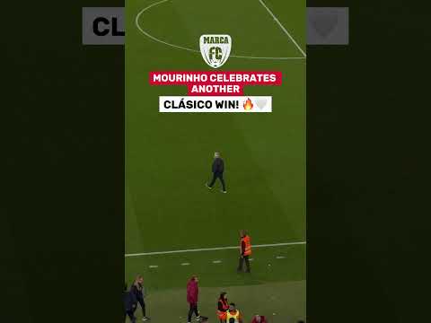 MOURINHO CELEBRATES ANOTHER CLÁSICO WIN! 🔥🤍#RealMadrid #Mourinho #ElClasico #LaLiga #Football