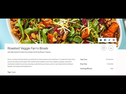 Hello Fresh Ep. 24 : Roasted Veggie Farro Bowls