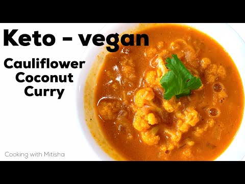 Instant Pot Cauliflower Coconut Curry - Keto Recipe - Vegan