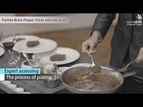 Restaurant Service–06_Flambe Black Pepper Steak and Side Dishes_Instructions for literal