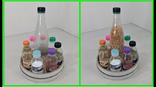 como hacer un condimentero GIRATORIO con material reciclado