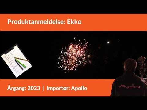Test video af Ekko fra Apollo Fyrværkeri | 4K