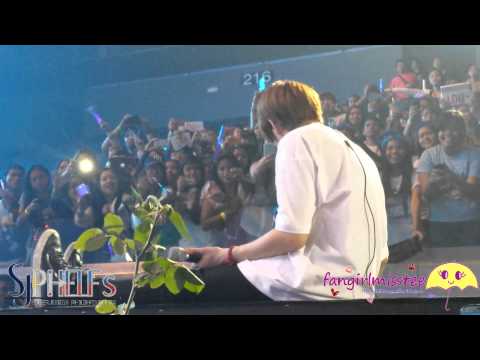 131024 SS5 Manila - Heechul lying on stage during Marry U