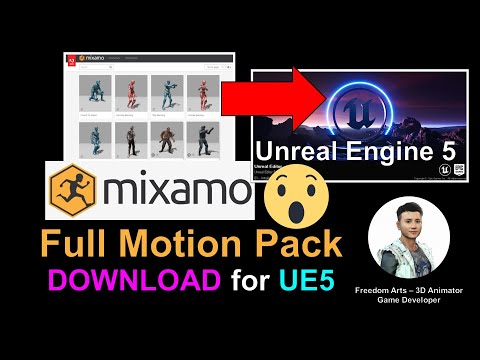 2456 Mixamo Full Motion Pack for Unreal Engine 5 - Animation Sequence!