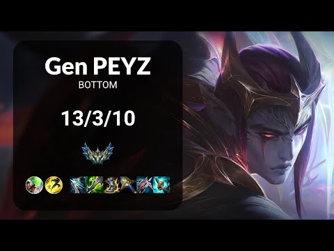 Gen Peyz Aphelios vs Jinx BOTTOM - KR CHALLENGER Patch 13.20