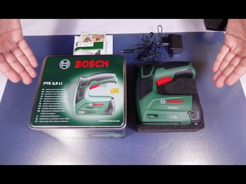 BOSCH PTK 3,6 LI Tacker Unboxing