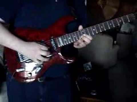 Silvio Gazquez testing an Ibanez S custom made guitar