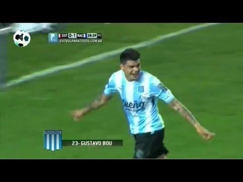 Gol Gustavo Bou - Estudiantes 0 Vs Racing Club 2 - Primera División 2014