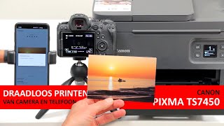 Kennismaking | Canon PIXMA TS7450 | Draadloos printen vanaf camera via telefoon (Dutch)